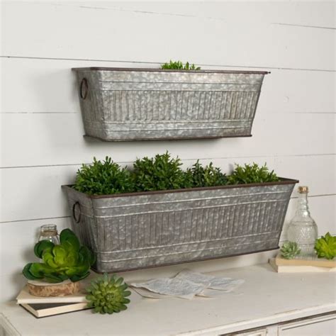 galvanized electric boxes|galvanized metal wall plant container.